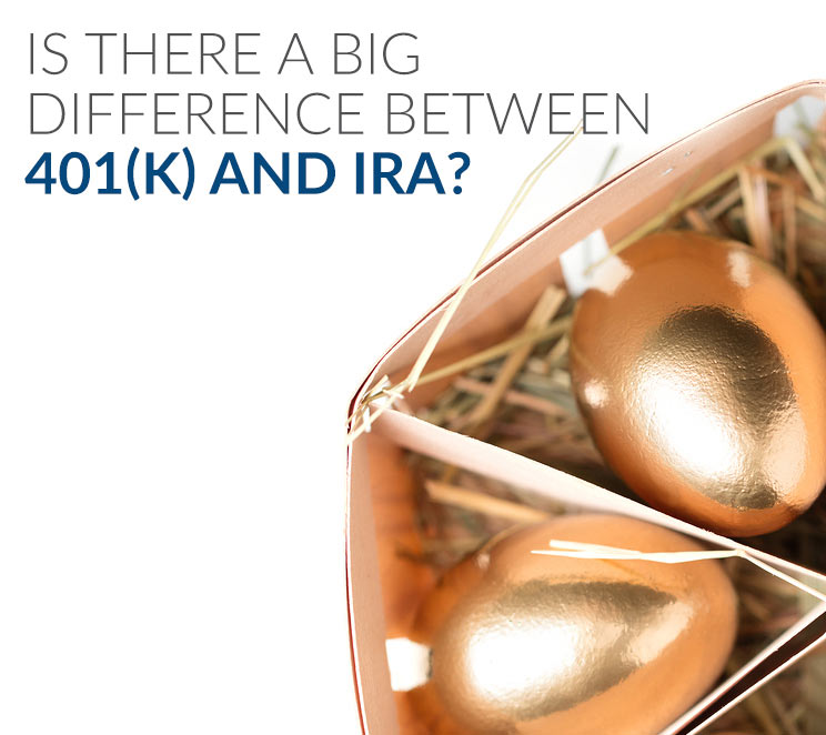 One difference between 401(k) and IRA is the role an employer plays in each type of retirement savings plan.